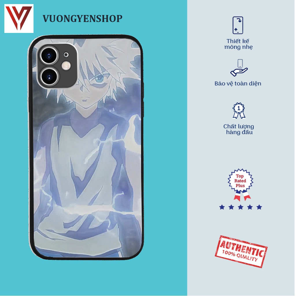 Ốp Manga Hunter x hunter Killua Zoldyck cho Iphone 6 7 8 Plus 11 12 13 mini Pro Max X Xr  và SAMSUNG