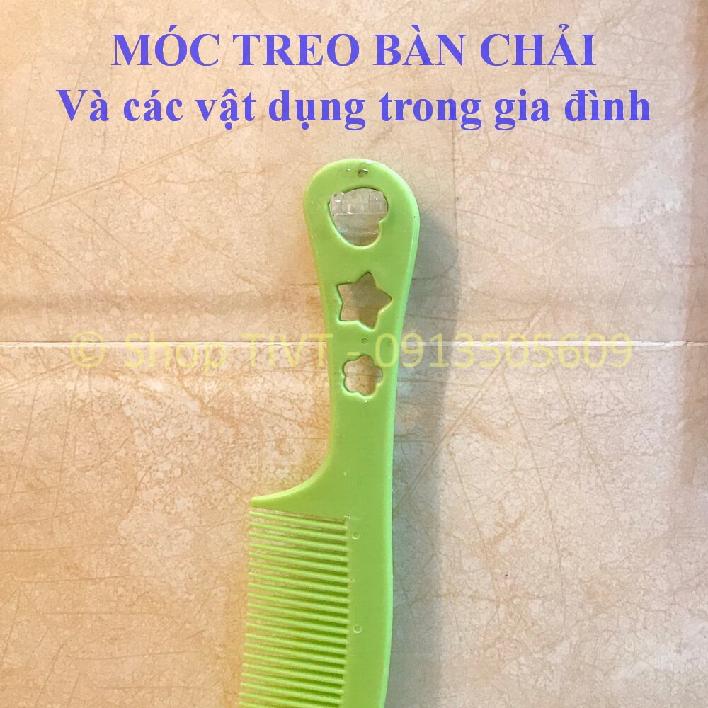 Miếng dán tường treo bàn chải, khăn mặt và nhiều đồ vật trong khu vực nhà tắm, nhà bếp, dễ làm, không khoan tường-TIVT