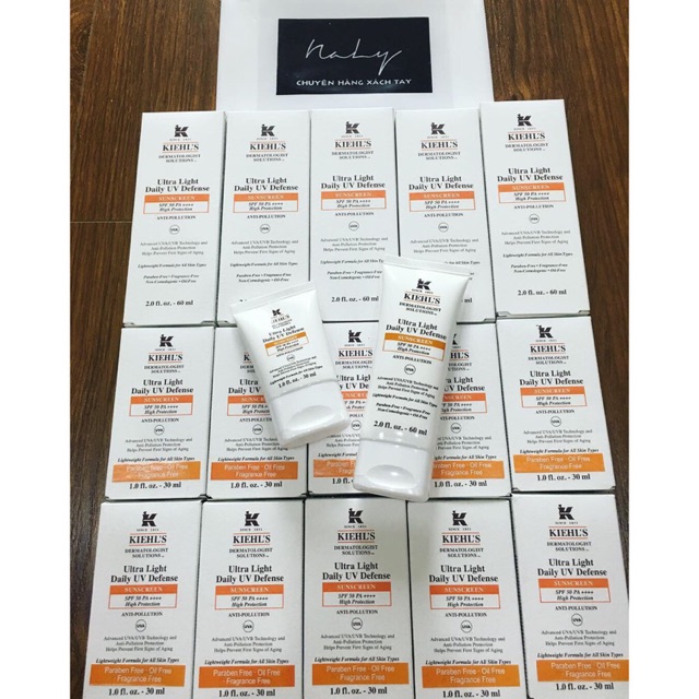 [Made in U.S.A] Kiehls Kem Chống Nắng KCN Kiehls (Kiehls Ultra-Light Daily UV Defense Aqua Gel Sunscreen) 10ml 30ml 60ml