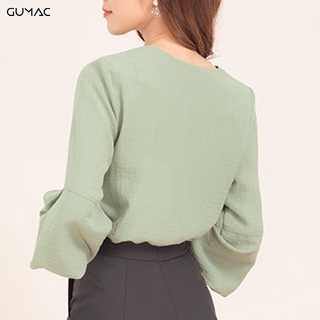 Áo cổ V tay phồng AA562 GUMAC