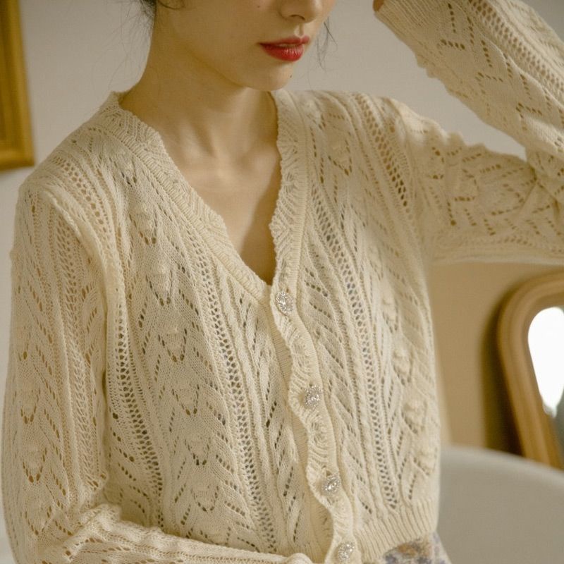 Áo Khoác cardigan Dệt Kim Mỏng Dáng Rộng Thời Trang Mùa Hè Dành Cho Nữ