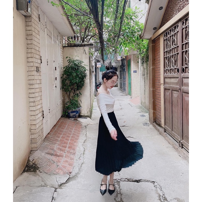 Chân váy xếp ly Shein auth