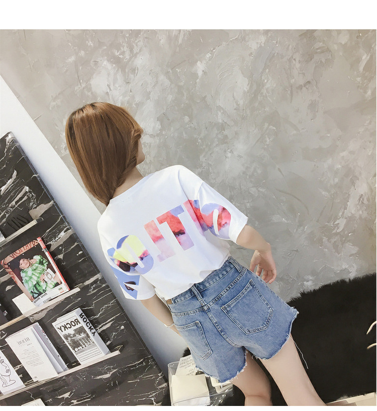 2021 new summer short-sleeved T-shirt female ins trend loose large size student shirt tees