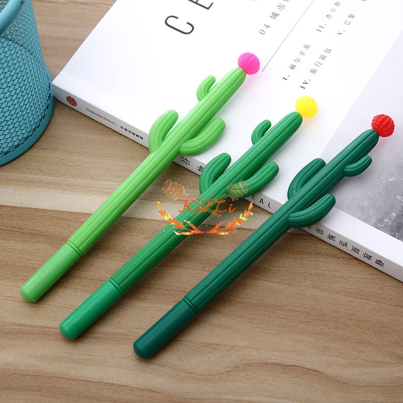 Bút mực gel thiết kế hình xương rồng mềm sáng tạo