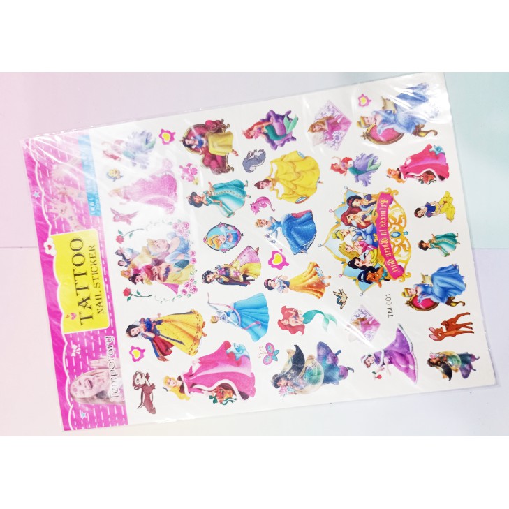 sticker tatoo sticker công chúa S19 sticker cute sticker dễ thương 12 cung hoàng đạo