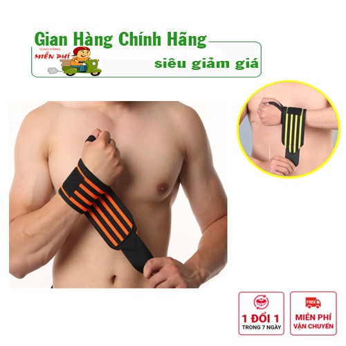 Băng quấn cổ tay, đai bảo vệ cổ tay tập Gym chơi thể thao chính hãng 2 Chiếc