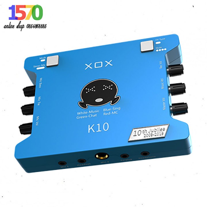 Sound card thu âm livestream XOX K10 10th Jubilee 🚛 FREESHIP 🚛 K10 2020 Phiên bản đặc biệt kỷ niệm 10 năm