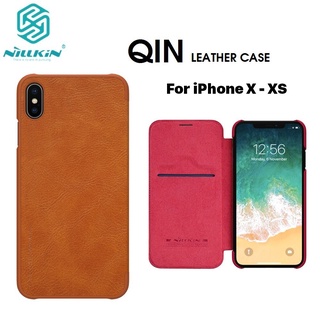 [TẶNG CƯỜNG LỰC] BAO DA IPHONE X - XS NILLKIN QIN CHÍNH HÃNG [GIÁ TỐT]