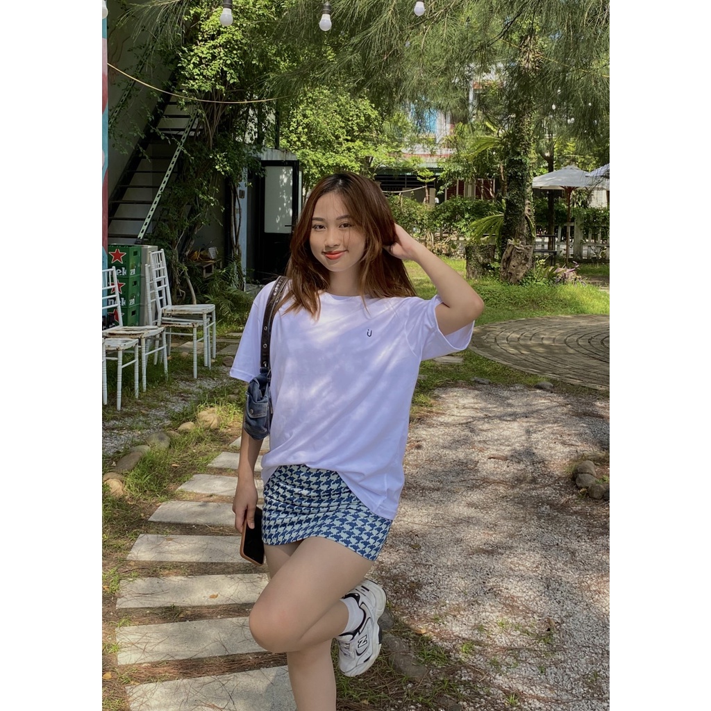 Áo phông phom rộng vừa kiểu dáng cơ bản nhiều màu thêu logo U chất liệu cotton mỏng nhẹ thoáng mát - Unleashedvn LOGO U