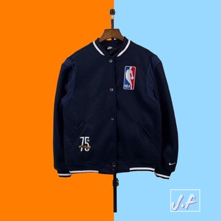 ✨ - áo khoác bóng rổ nlke alr kỉ niệm 75 năm hoạ tiết thêu || nba basketball varsity jacket big logo unisex