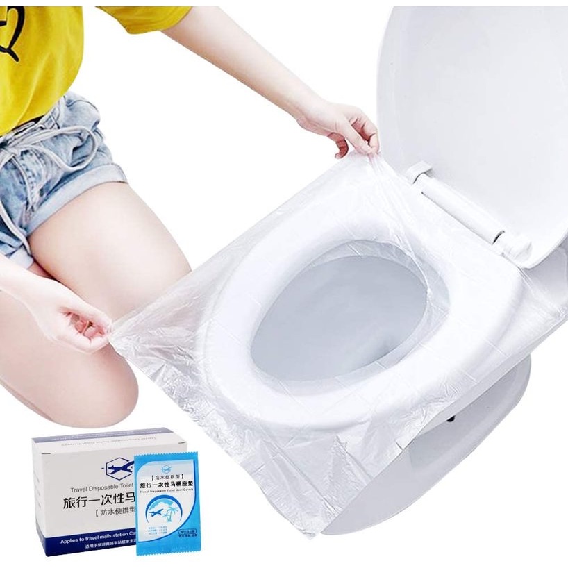 Bộ 3 bọc bệ ngồi toilet dùng một lần chống thấm nước tiện dụng