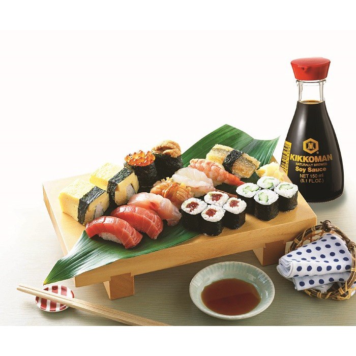 Nước tương soy sauce hiệu Kikkoman (chai thủy tinh) 150ml