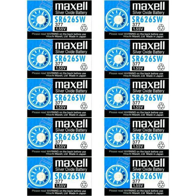 Vỉ 5 Pin Đồng Hồ Maxell 364 377 626 621 SR626SW SR621SW Japan