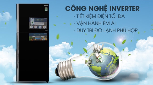 Tủ lạnh Hitachi Inverter 339 lít R-FG450PGV8 GBK (CÓ MÀU NÂU) Mẫu 2019(Miễn phí giao tại HCM-ngoài tỉnh liên hệ shop)