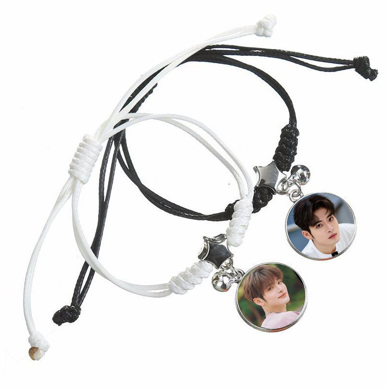 Vòng tay đôi IN HÌNH Nhậm Gia Luân diễn viên hoa ngữ xinh xắn dễ thương