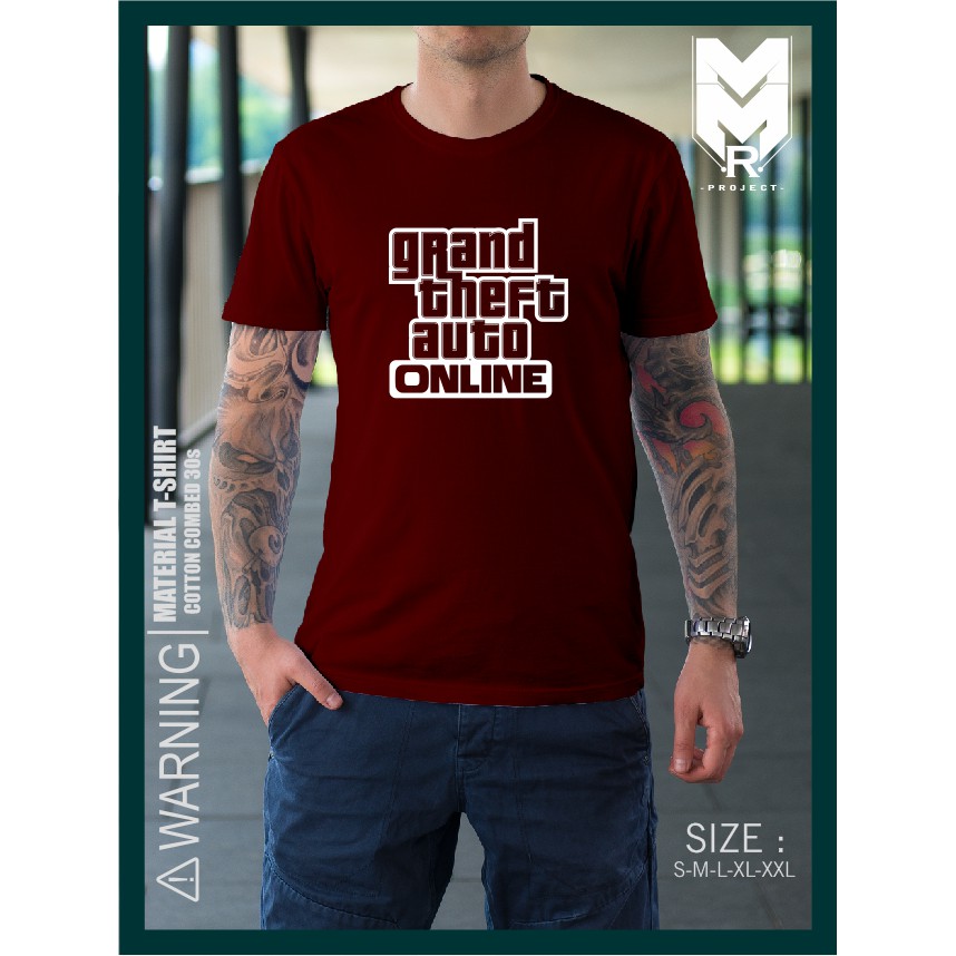 Áo Thun In Hình Game Gta Grand Theft Auto Online Cá Tính