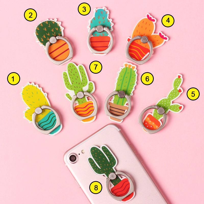 Iring Giá Đỡ Điện Thoại Chiếc Nhẫn Hình Xương Rồng Xinh Xắn Bám Siêu Chắc !