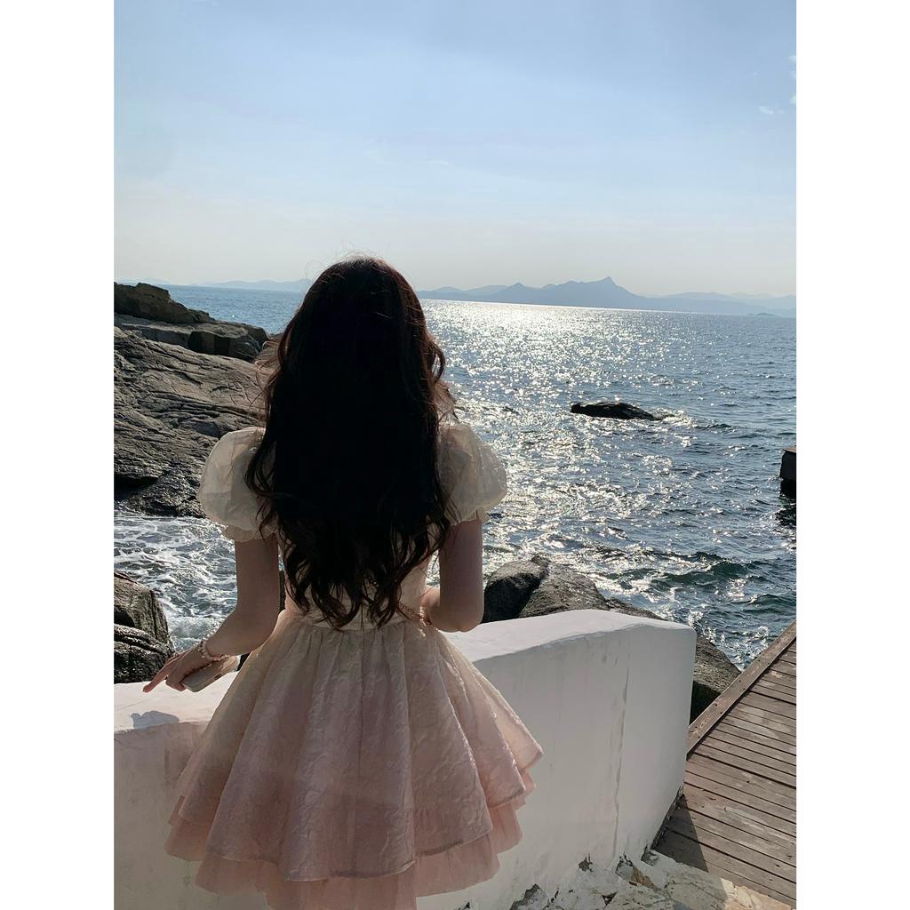 qkoole  Mới Đầm Công Chúa Phối Màu gradient Ngọt Ngào Xinh Xắn Cho Nữ