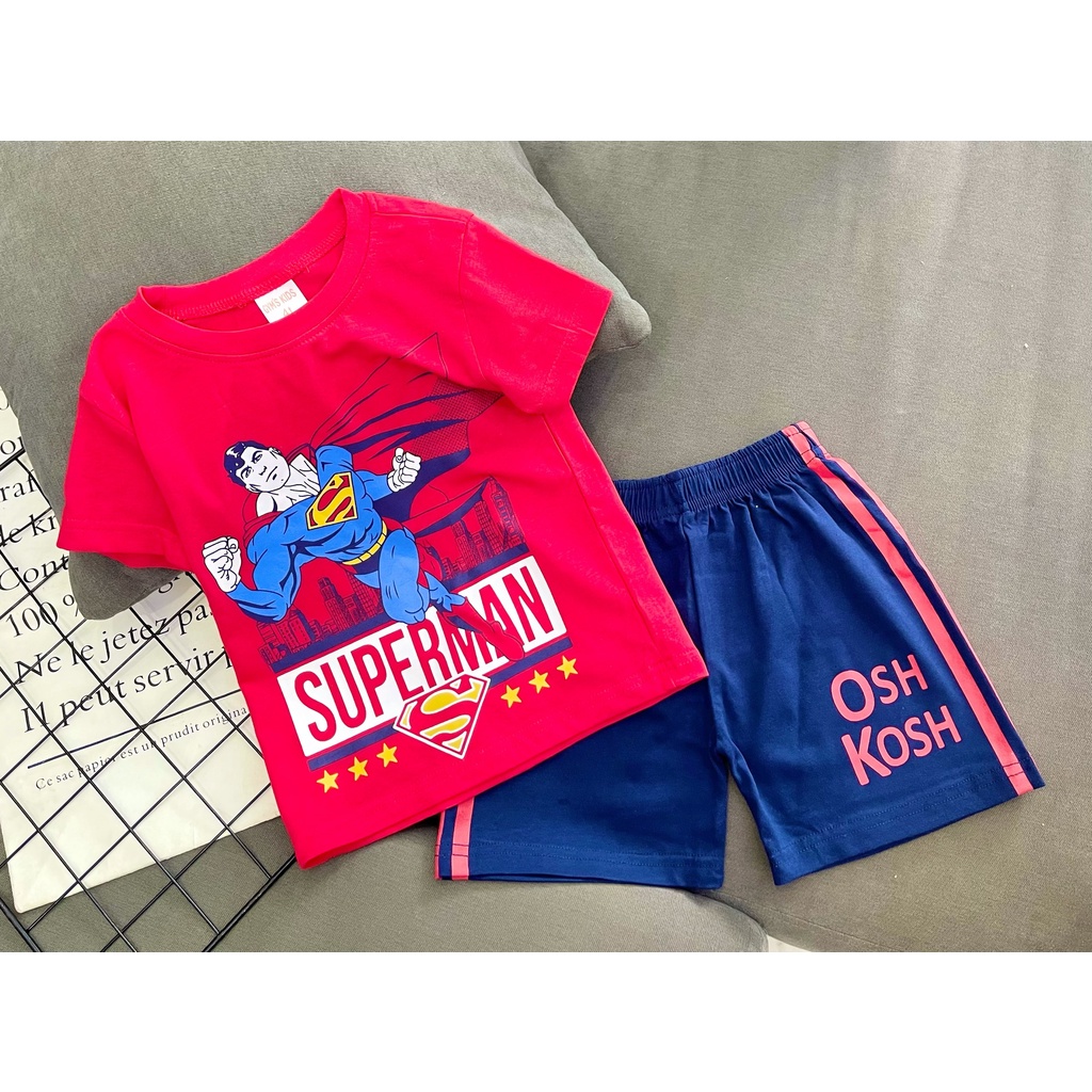 Đồ bộ bé trai ngắn tay 3-5 tuổi thun Cotton Jennie kids mềm mại thấm hút mồ hôi J373