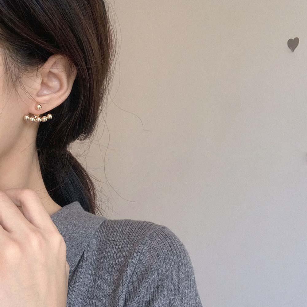 Bông Tai Hình Quạt VANES1 Bằng Hợp Kim Đơn Giản Thời Trang Phong Cách Hàn Quốc