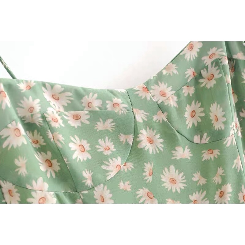 Váy hoa nhí xanh lá giống JENNIE BLACKPINK