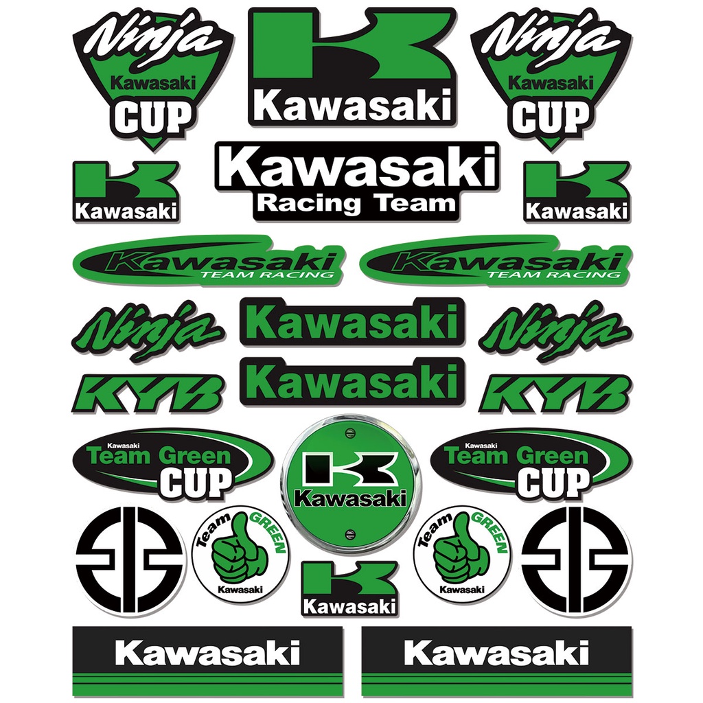 Miếng Dán Phản Quang Hình Quái Vật Trang Trí Xe Mô Tô Kawasaki ninja KYB