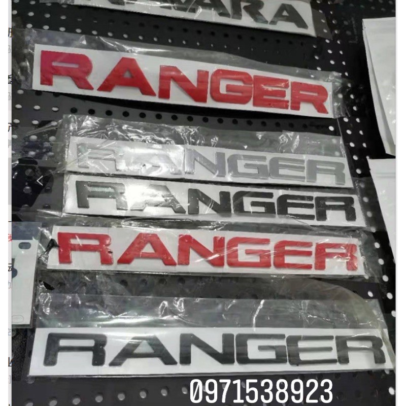 logo chữ RANGER EVEREST dán đầu xe FORD