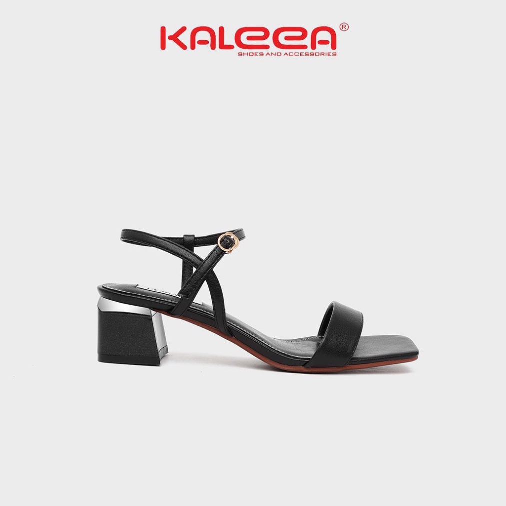 Giày Sandal Nữ Cao Gót Kaleea BK13 Quai Ngang Đế Cao 4,5p