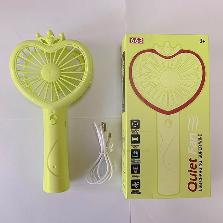 Quạt USB Mini Fan Hình Trái Tim  Tiện Lợi