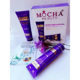Bộ khóa trắng mocha - bật tone sau 30 phút