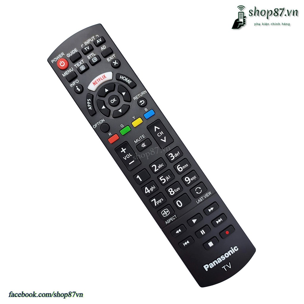 Điều khiển tv Panasonic smart Netflix chính hãng N2QAYB