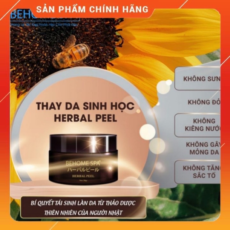 Thay da sinh họcFreeship Peel da sinh học Behome Spa - kem tái tạo nám tàn nhang dưỡng trắng da mờ thâm Herbal Peel