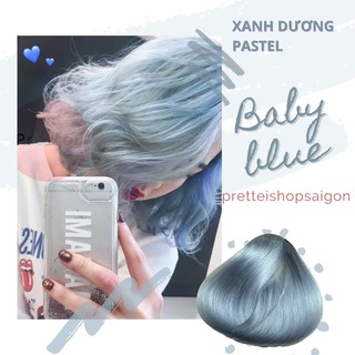 [kèm Trợ Nhuộm+Dưỡng] Kem Nhuộm Tóc Màu BABY BLUE - XANH PASTEL
