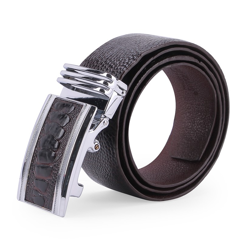 Thắt lưng nam Huy Hoàng da đà điểu 4P màu đen, nâu đất, vàng bò, nâu đỏ HP4417-18-19-20