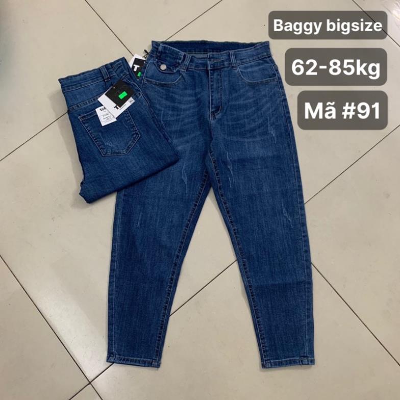 Quần jean baggy rách cao cấp xiu đẹp (bigsize) từ 62-87kg ! /