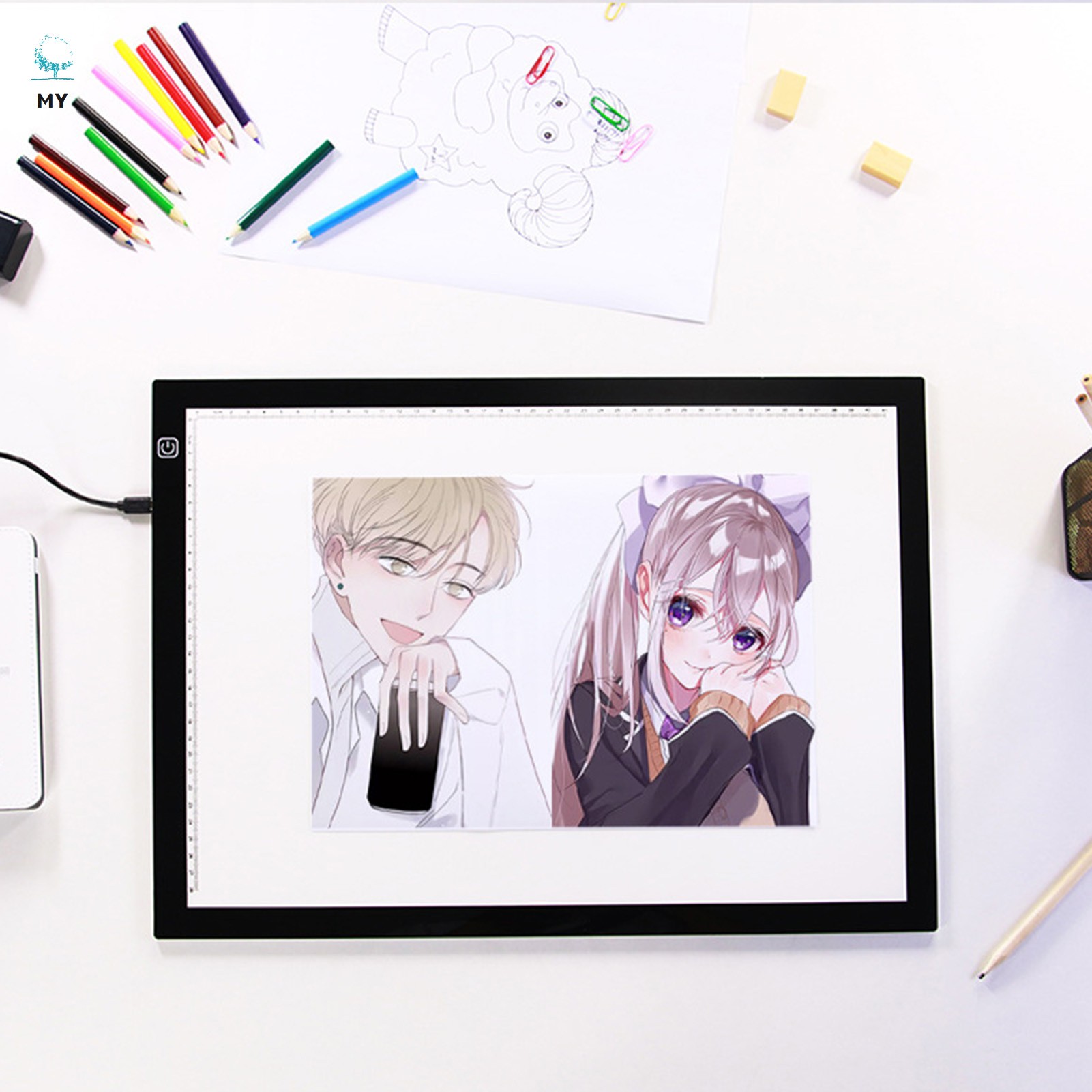 Bảng Vẽ Đèn Led Có Dây Sạc Usb