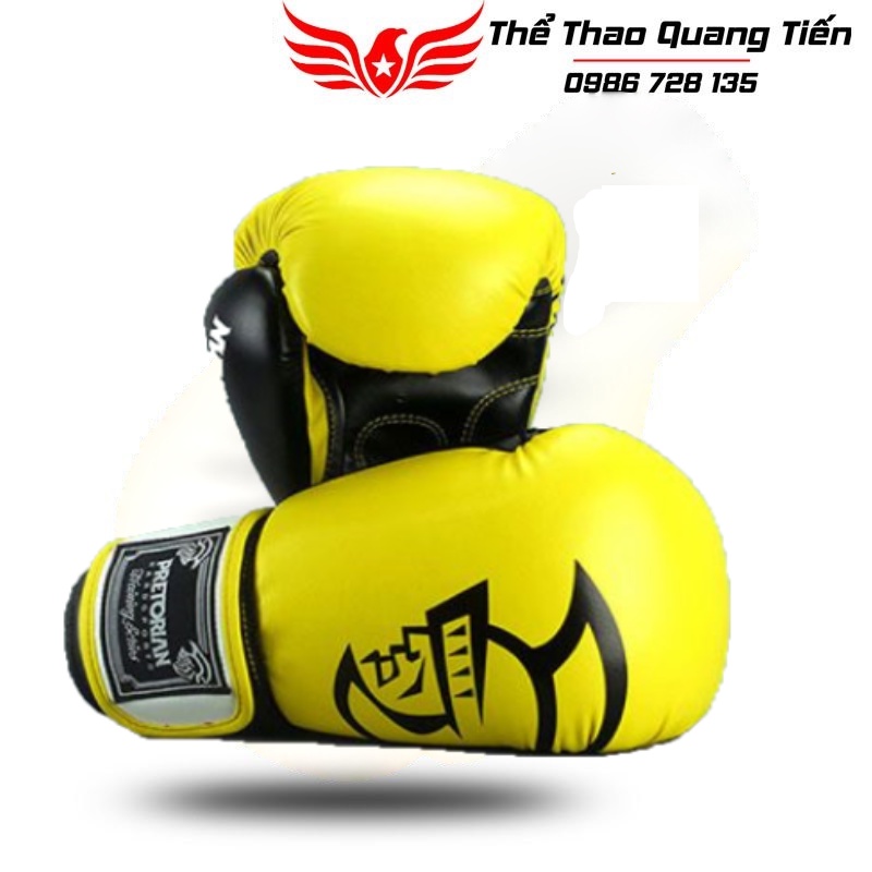 Găng tay boxing võ thuật Pretorian vàng đen chính hãng