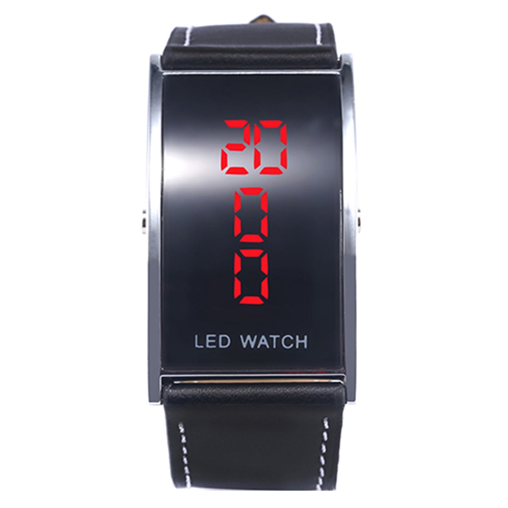 MACmk Wristwatch LED Digital Men Date Indicator Rectangle Watch for Dating