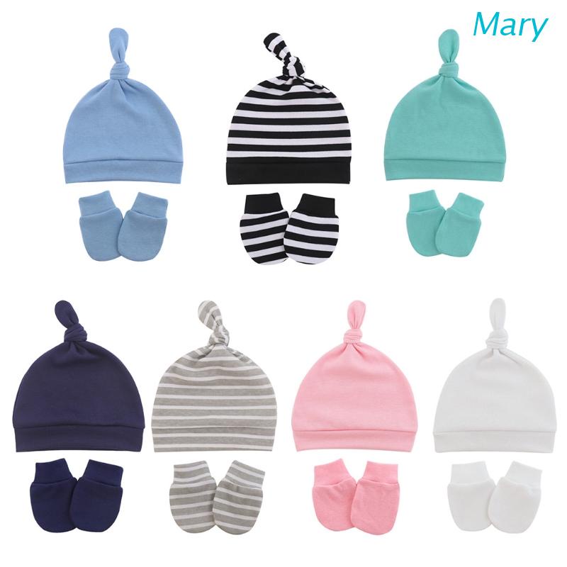 Găng Tay Quấn Đầu Màu Trơn Chống Trầy Xước Cho Bé Sơ Sinh Sự Bảo Vệ