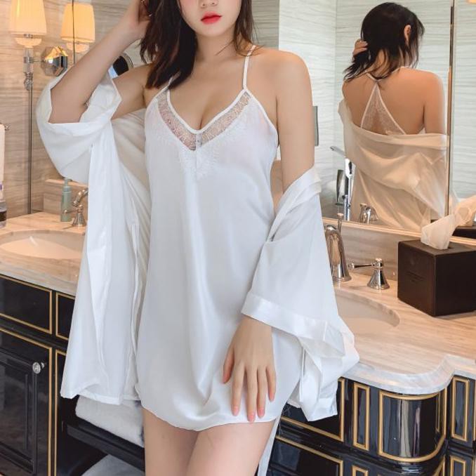 ♤ Vee-đầm Ngủ/Áo Khoác kimono Silicone Cổ v 1911 / Sesingan / ➼ | BigBuy360 - bigbuy360.vn