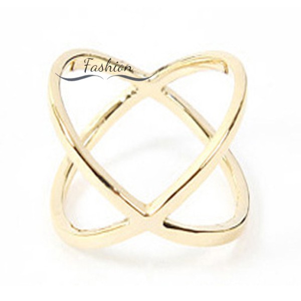 Nhẫn đeo tay kim loại tạo hình chữ thập thời trang cho nữ