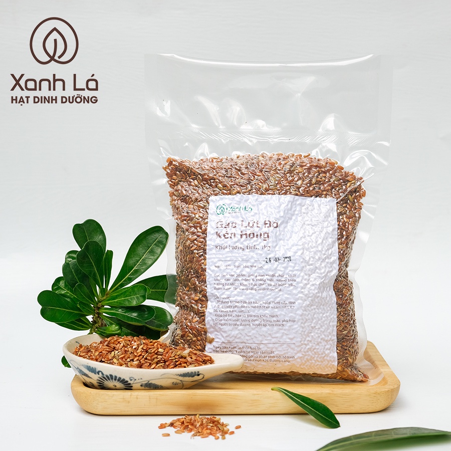 Gạo Lứt đỏ hữu cơ Yên Bái cao cấp 1kg dễ nấu, cơm mềm dẻo - Xanh Lá