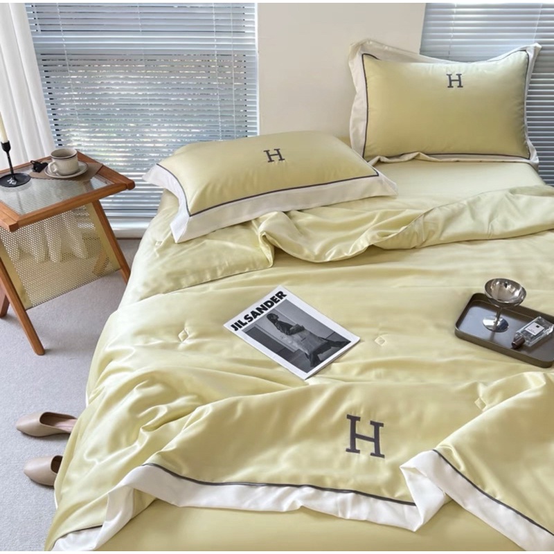 Set Chăn Ga Phi Lụa ( Hàng Chăn Hè) Chất Liệu Mềm Mịn Thoáng Mát (shinbedding)