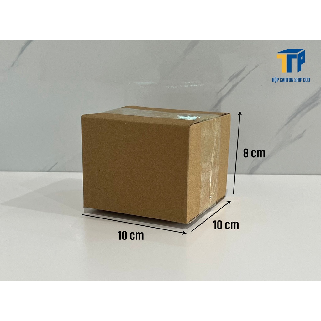 Combo 100 hộp 10x10x8 Hộp carton đóng hàng, thùng bìa carton COD đóng hàng