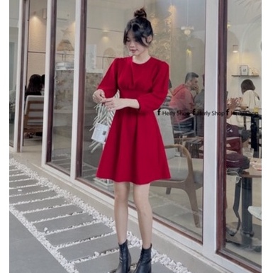 Đầm tay dài xòe