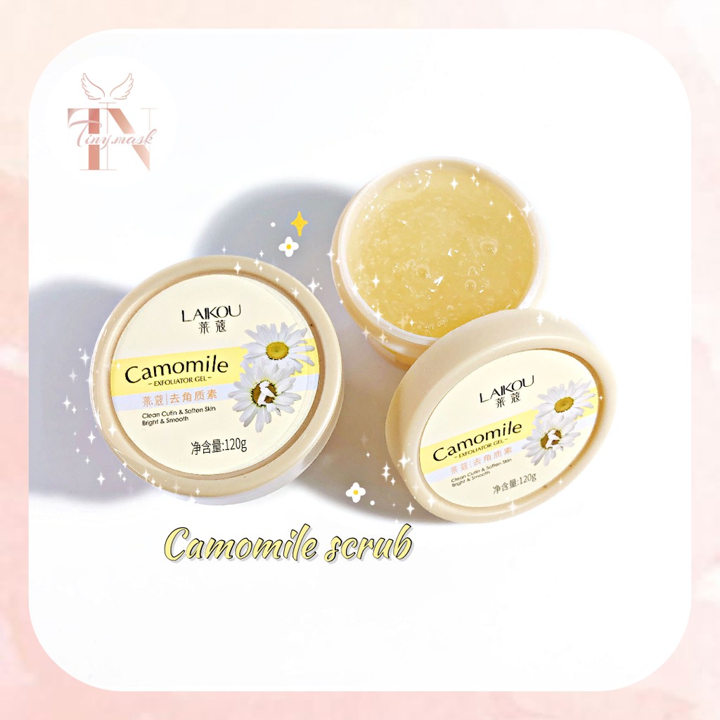 Tẩy Tế Bào Chết Mặt Và Toàn Thân Hoa Cúc Chính Hãng Laikou - Tẩy Da Chết Cấp Ẩm Kiềm Dầu