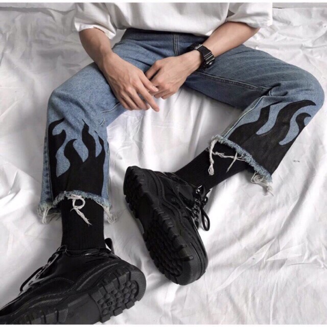 Quần bagyy jean lửa ống rộng