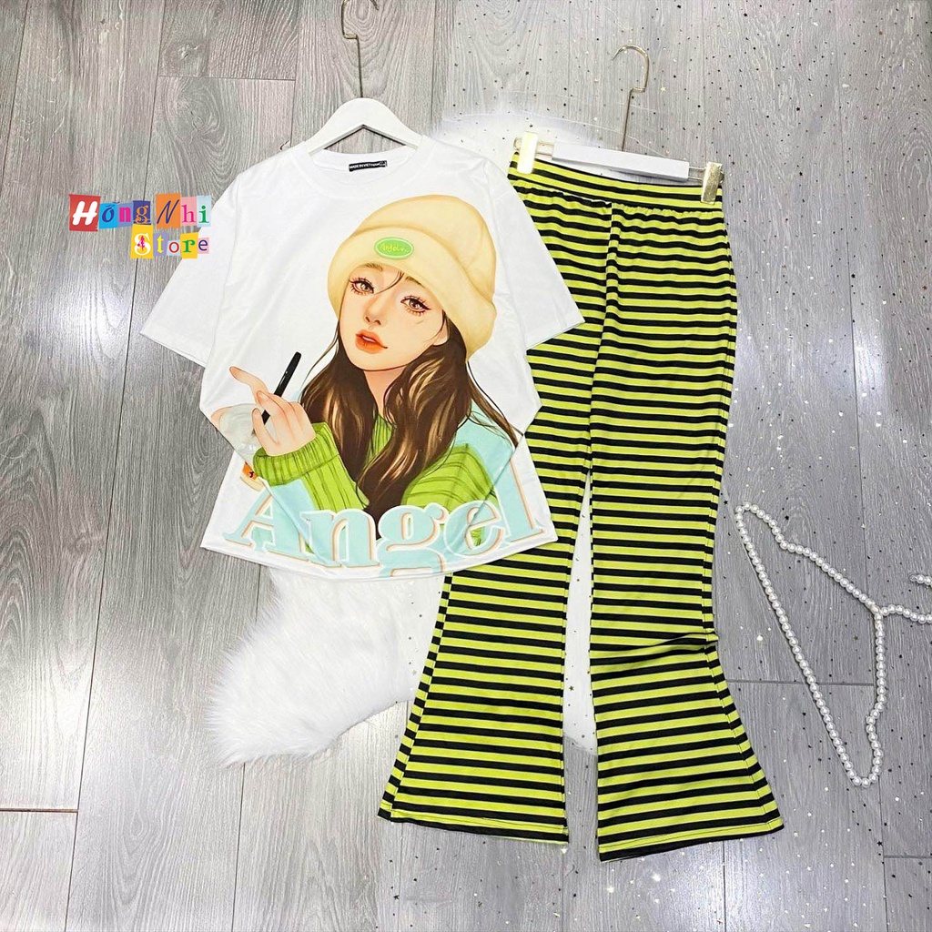 Quần Thun Dài Ống Loe Pass Sọc Lưng Thun Co Giãn Thoải Mái Ulzzang - MM