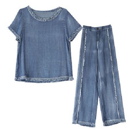Bộ Đồ Denim Dáng Rộng Phong Cách Thời Trang Hàn Quốc Mới 2022