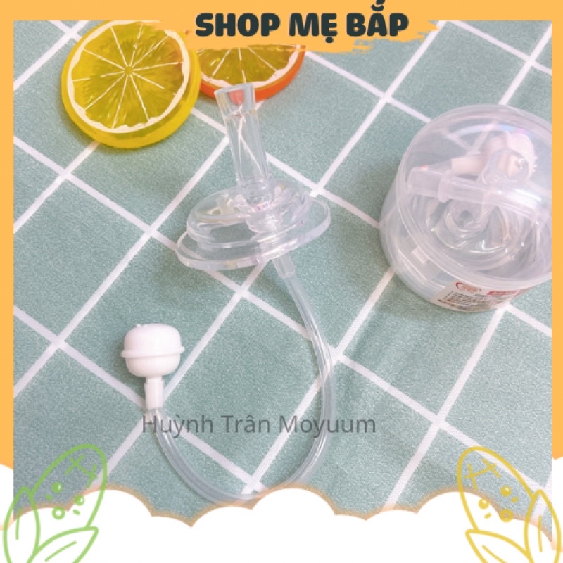 Ống hút quả tạ cho bình cổ rộng/Có hộp đựng( Moyuum, Bebepick, Pigeon, Lanshion...)